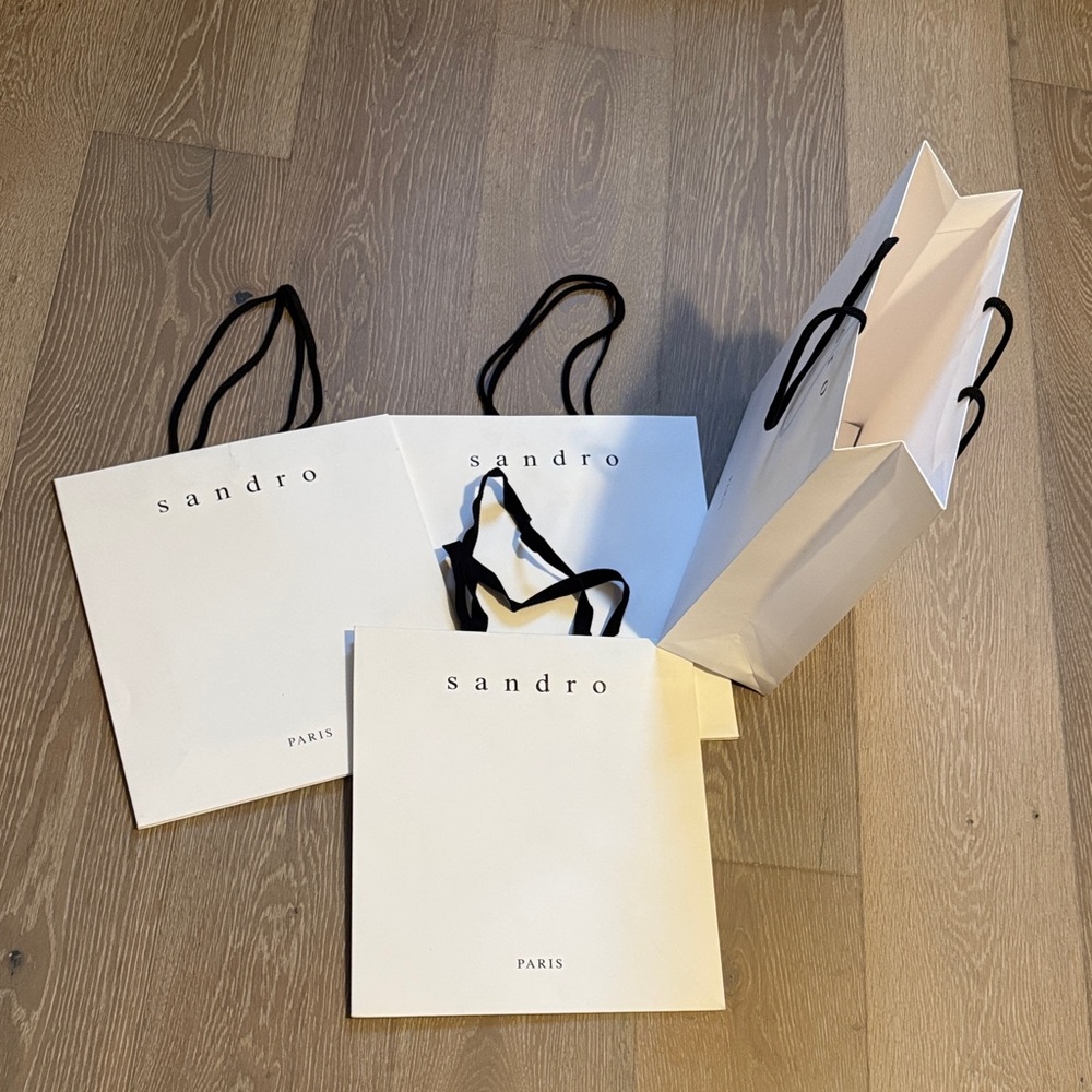 Sandro Cream Shopping Bag Set
